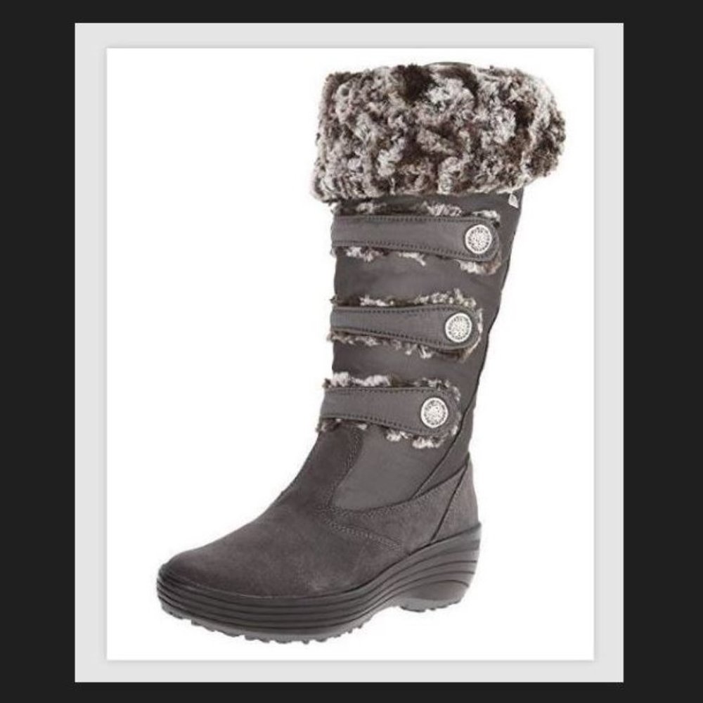 Pajar Canada Women's Maureen Fur Boots Grey